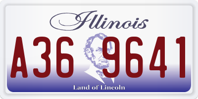 IL license plate A369641