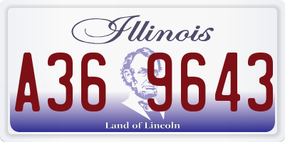 IL license plate A369643