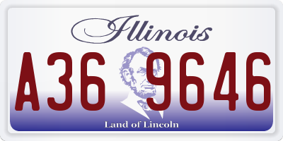 IL license plate A369646