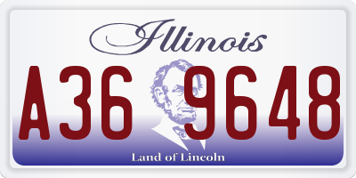 IL license plate A369648