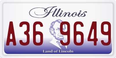 IL license plate A369649