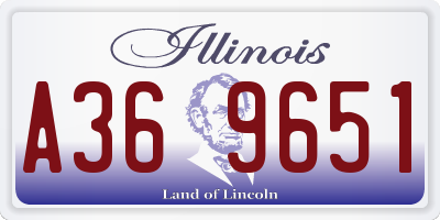 IL license plate A369651