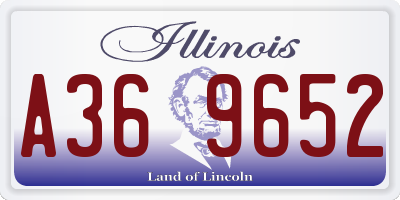 IL license plate A369652