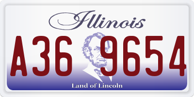 IL license plate A369654