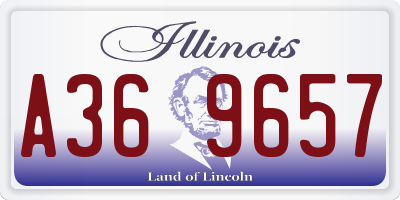 IL license plate A369657