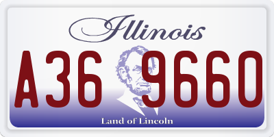 IL license plate A369660