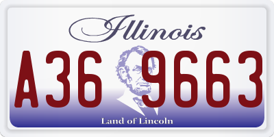 IL license plate A369663
