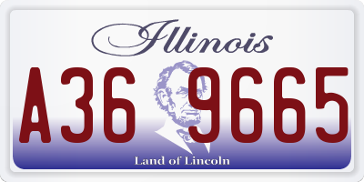 IL license plate A369665