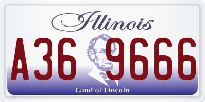 IL license plate A369666