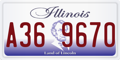 IL license plate A369670