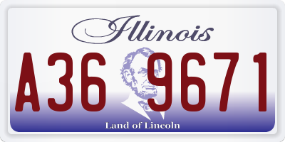 IL license plate A369671