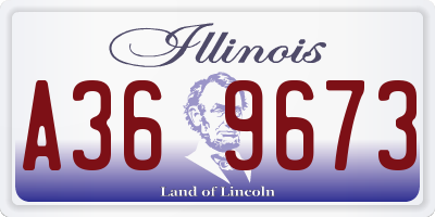 IL license plate A369673