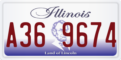 IL license plate A369674