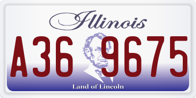 IL license plate A369675