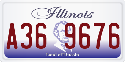 IL license plate A369676