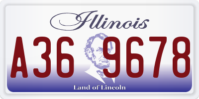 IL license plate A369678