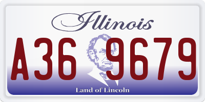 IL license plate A369679