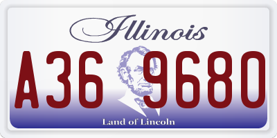 IL license plate A369680
