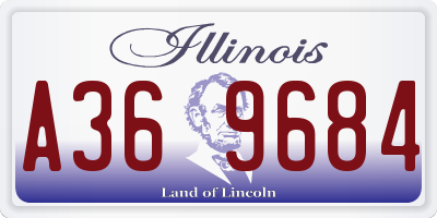 IL license plate A369684