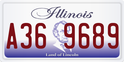 IL license plate A369689