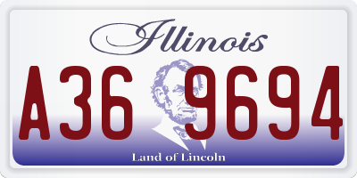 IL license plate A369694