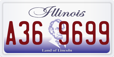 IL license plate A369699