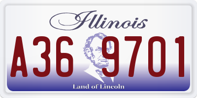 IL license plate A369701