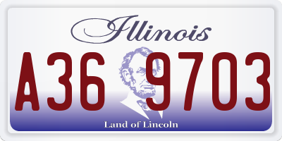 IL license plate A369703