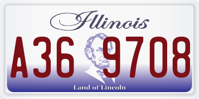 IL license plate A369708