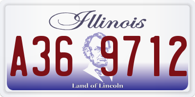 IL license plate A369712