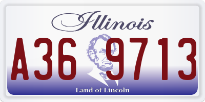 IL license plate A369713