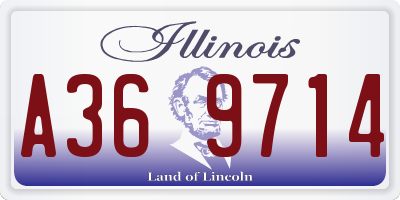 IL license plate A369714