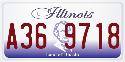 IL license plate A369718
