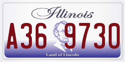 IL license plate A369730