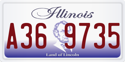 IL license plate A369735