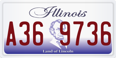 IL license plate A369736