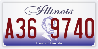 IL license plate A369740