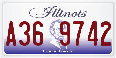 IL license plate A369742