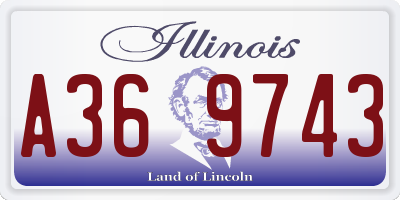 IL license plate A369743