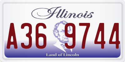 IL license plate A369744
