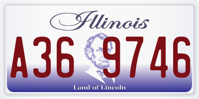 IL license plate A369746