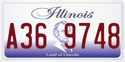 IL license plate A369748