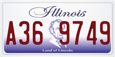 IL license plate A369749