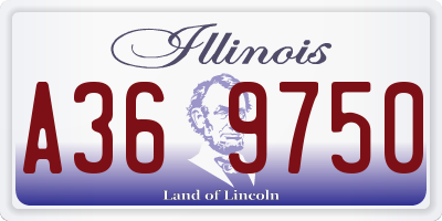 IL license plate A369750