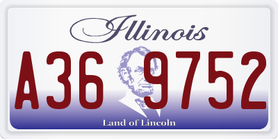 IL license plate A369752