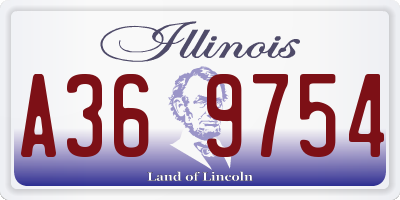 IL license plate A369754