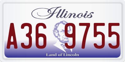 IL license plate A369755