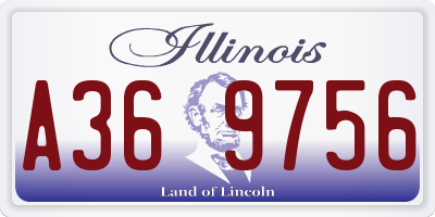 IL license plate A369756