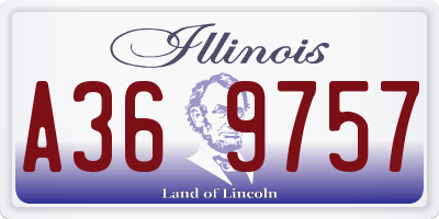 IL license plate A369757