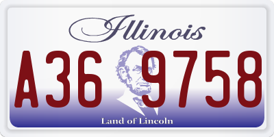 IL license plate A369758
